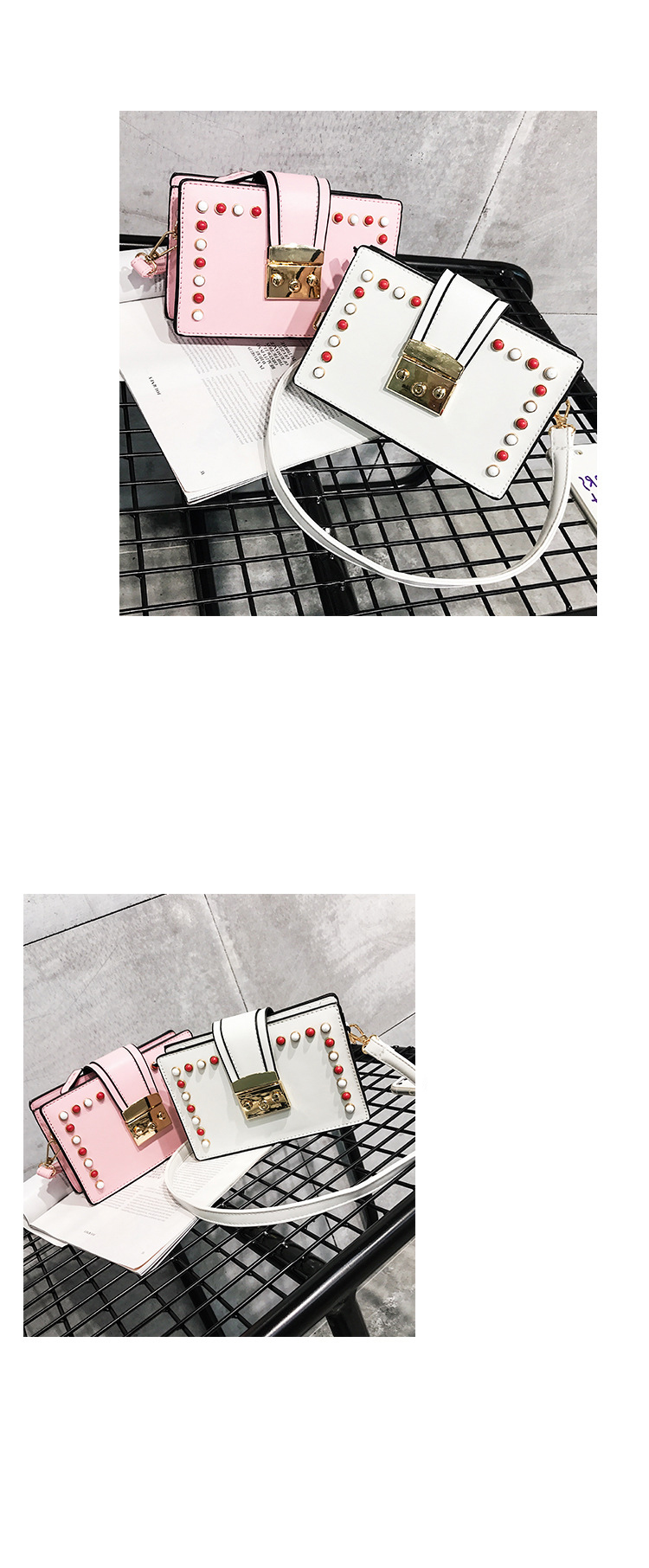 New Bead Square Mini Cross Back Bag 20 Women Women