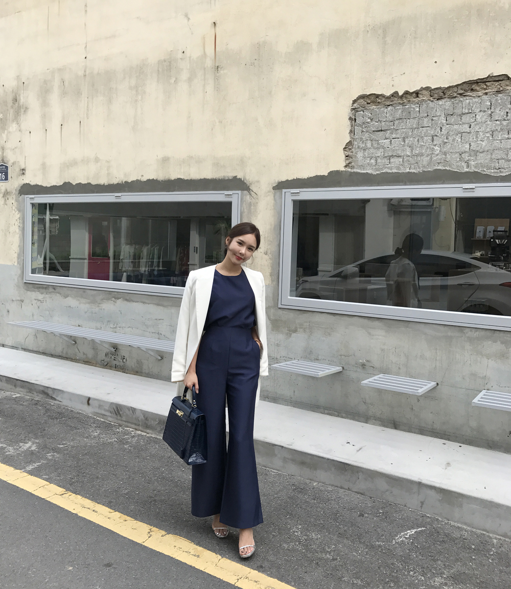 Wonderful Look Wide Pants Two-Piece Women Set-up L