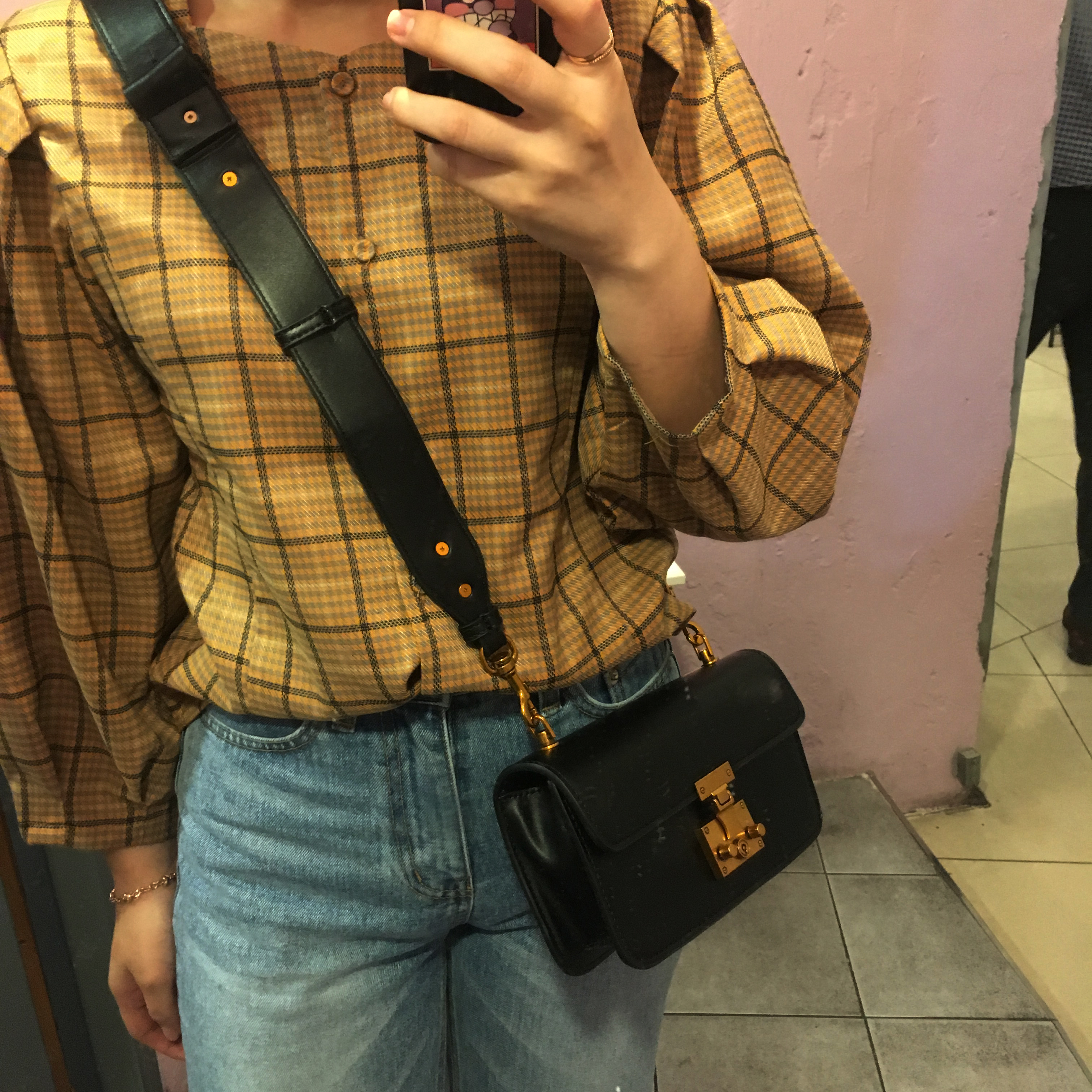 New Daily Mini Cross Bag Messenger Bag Piano Leath