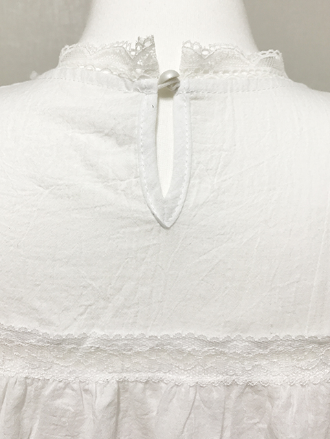 Luxury Embroidered Lace Blouse White Black Feminin