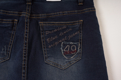 Denim Skirt Inner Bending Span Waffle Decor Sewing