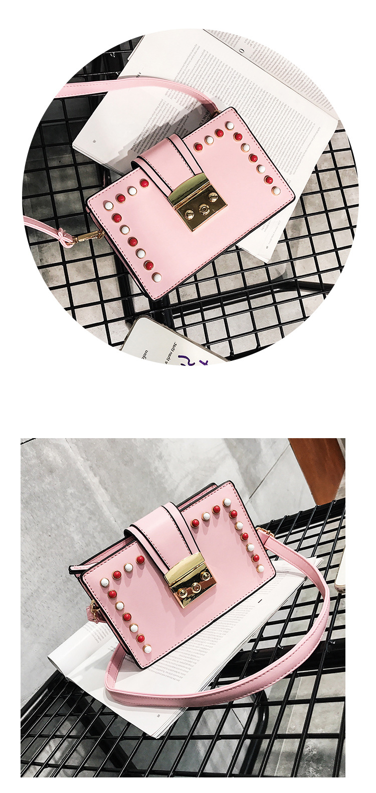 New Bead Square Mini Cross Back Bag 20 Women Women