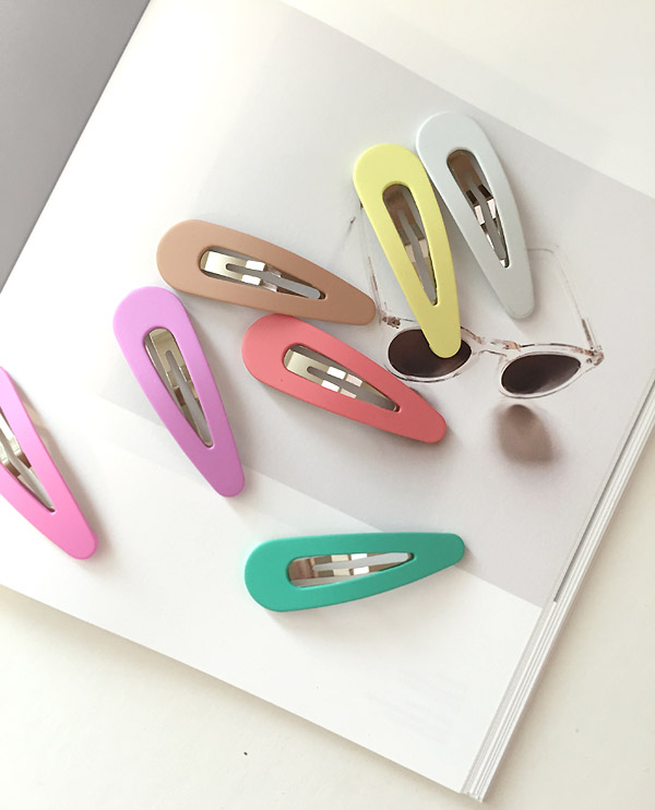 10 sets of matte color tick pins Hairpin