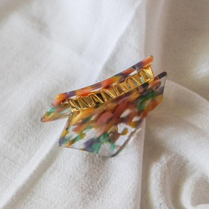 New Gemstones Pink Multicolored Tongue Pin Lovely 