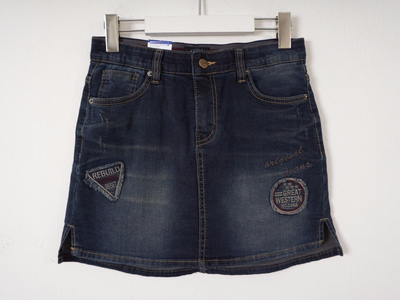 Denim Skirt Inner Bending Span Waffle Decor Sewing