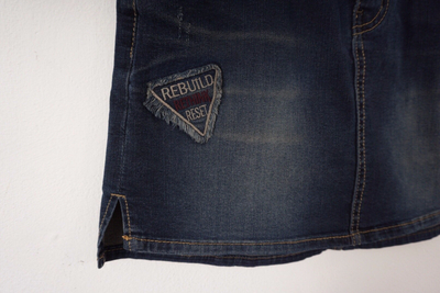 Denim Skirt Inner Bending Span Waffle Decor Sewing