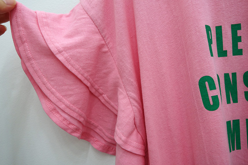 Daily Look Frill T-shirt Loose-fitting Women's 