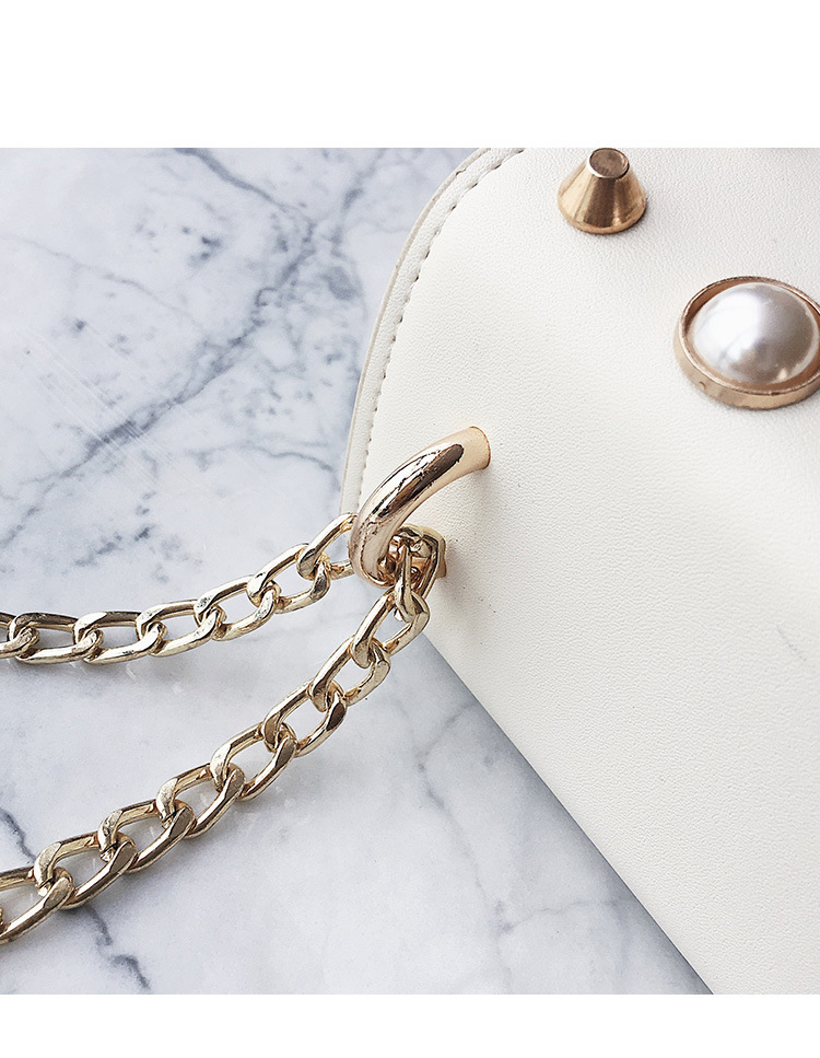 New Bead Square Chain Cross Mini Bag Women's Ba