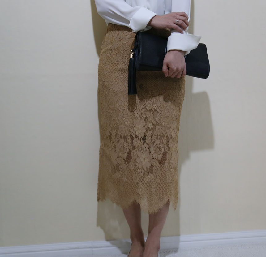 Lace long skirts colors S, M Office look 20s Women