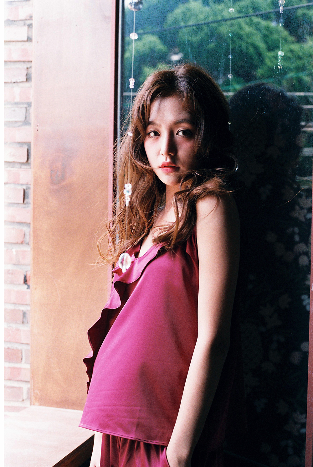 New SET Women's pajamas Rose wine home wear set