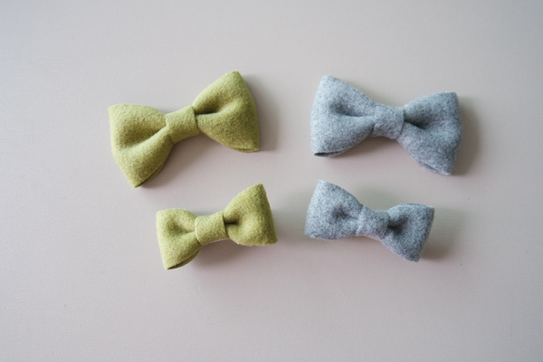 Ribbon Village Basic Bow, Brushed Wool Balic Cockt