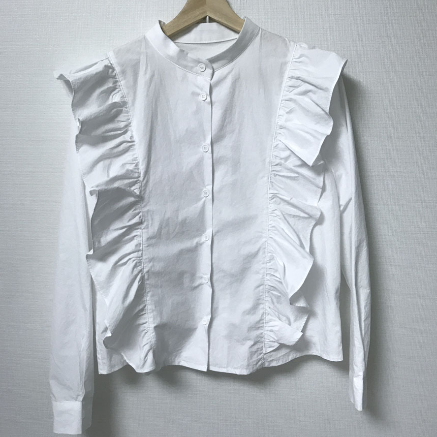 NEW FASHION LADY GIRL Blouse White frilly blouse