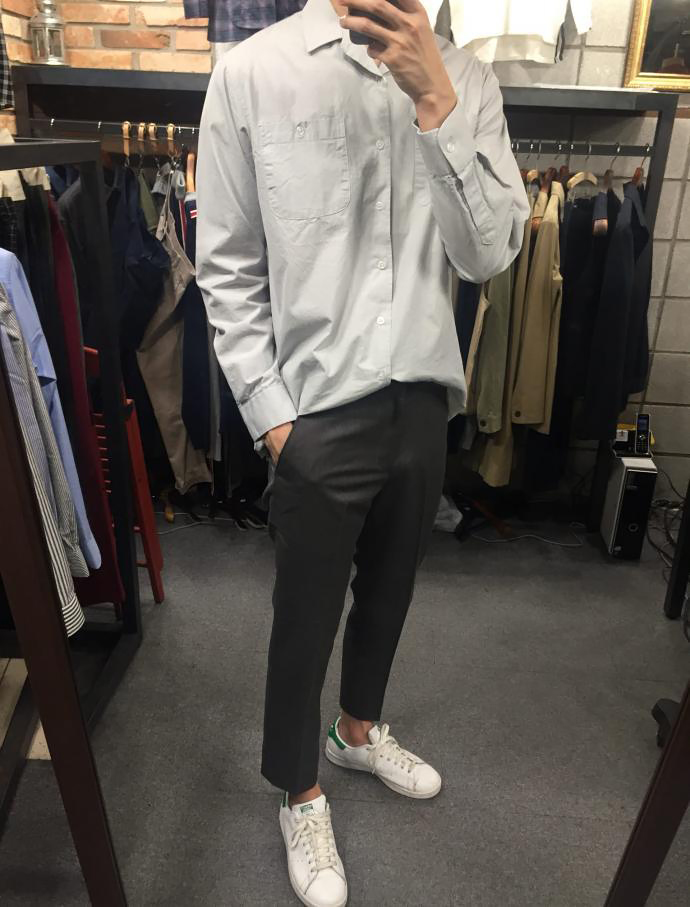 New Men's Pants Slim fit line Slacks Man suit P