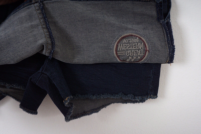 Denim Skirt Inner Bending Span Waffle Decor Sewing