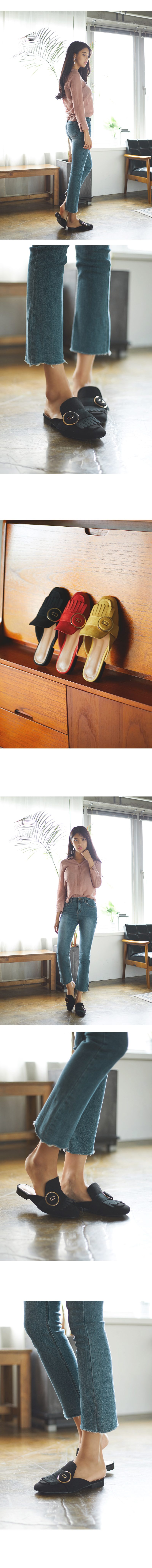 New Rabbit Fringe Suede Gold Buckle Bloopers Decor