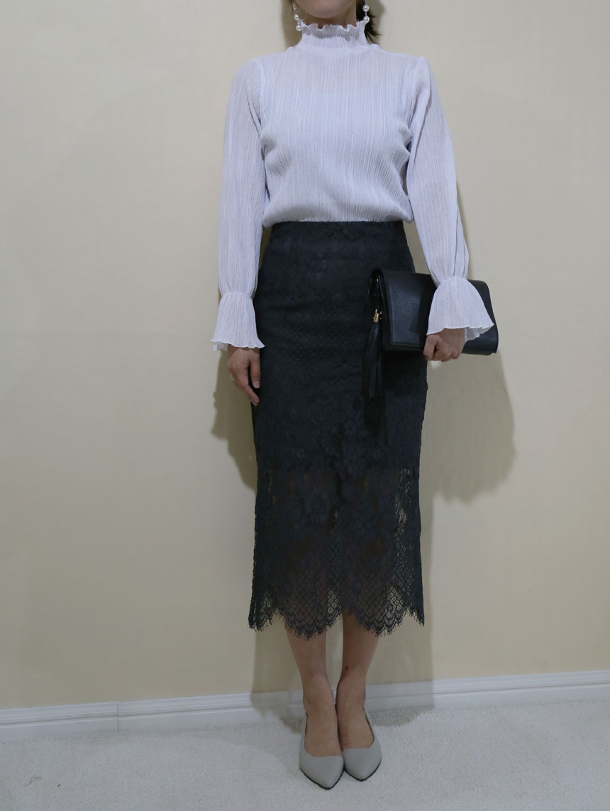 Lace long skirts colors S, M Office look 20s Women