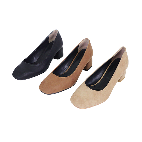 Square nose Tongue middle heel foot Comfortable sh