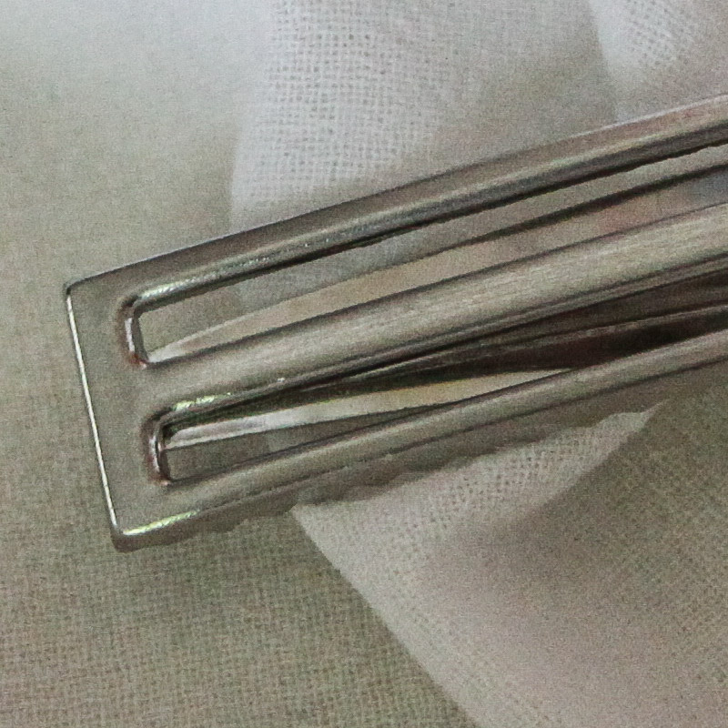 NEW HAIR CLIP HOOP Metal silver square pin