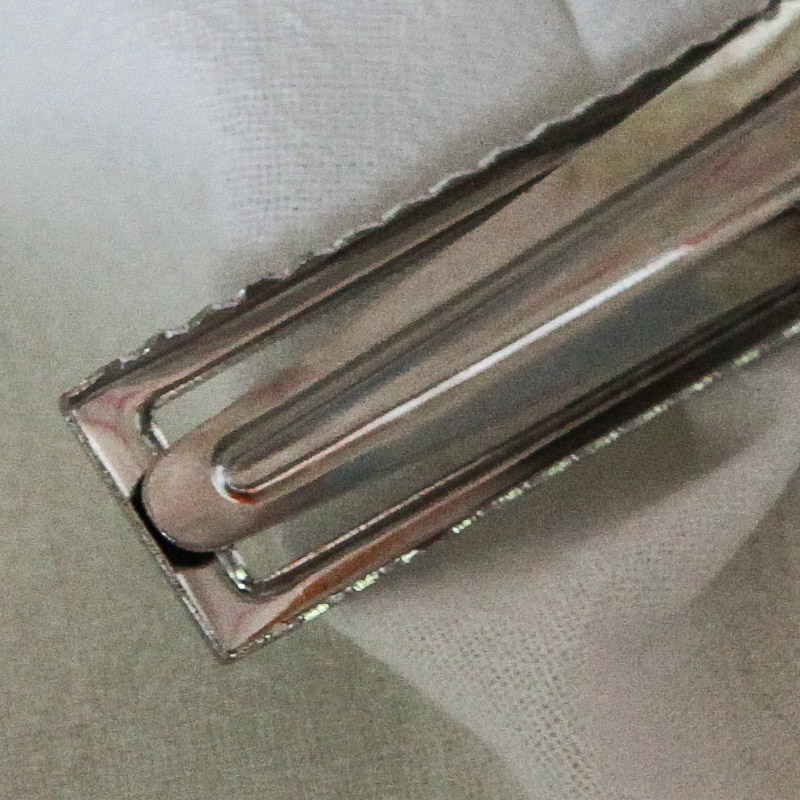 NEW HAIR CLIP HOOP Metal silver square pin