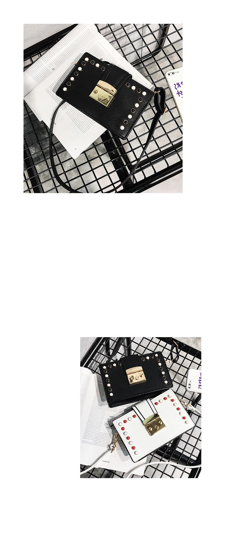 New Bead Square Mini Cross Back Bag 20 Women Women