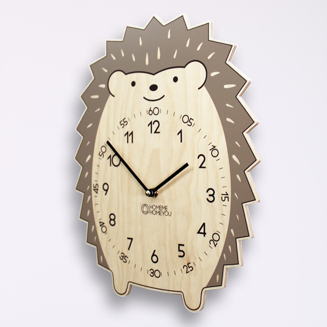 Hedgehog children Noiseless wall clock chini 75490