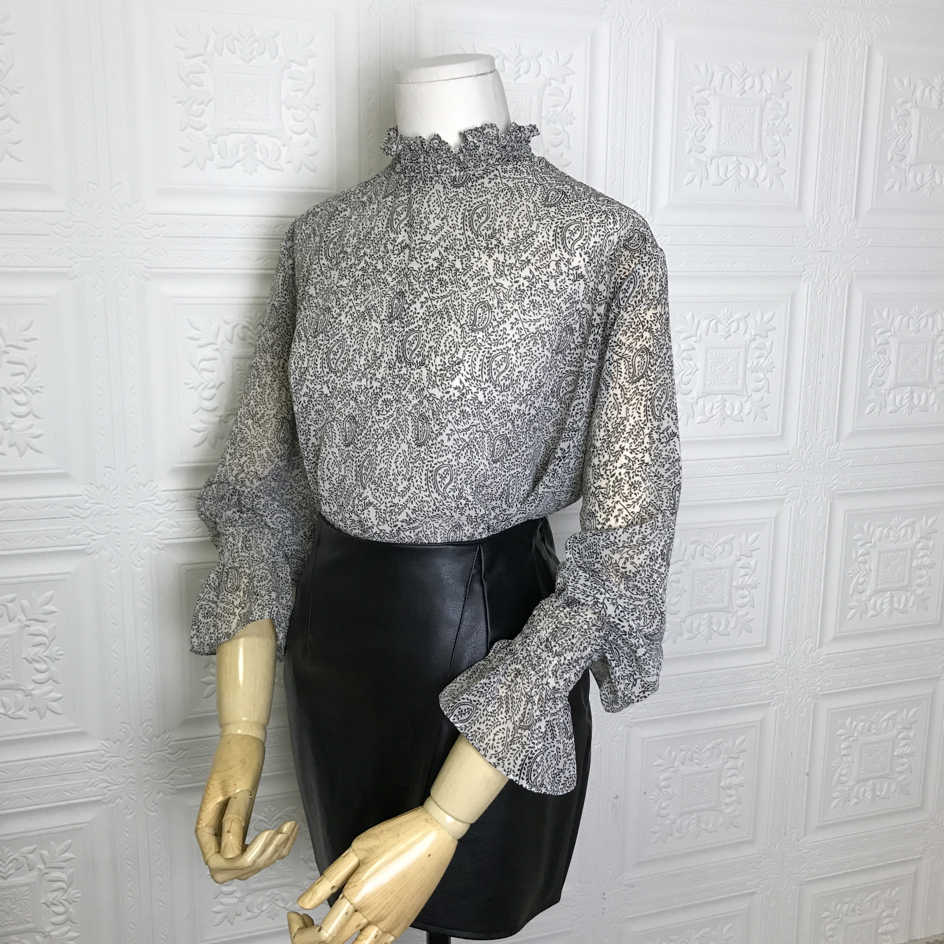 NEW FASHION LADY GIRL Blouse Autumn Frilly Blouse 