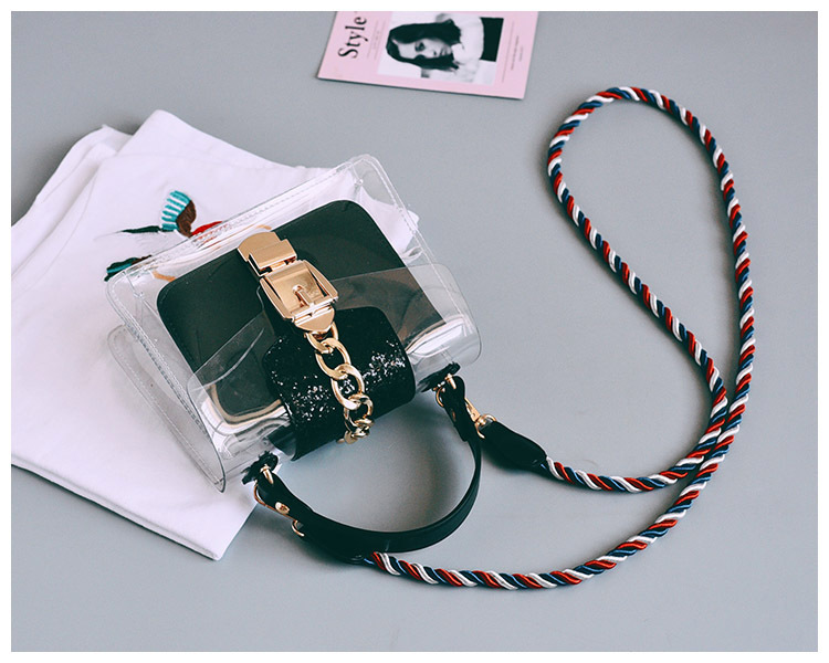 New buckle Cross Transparent mini-back Women's 