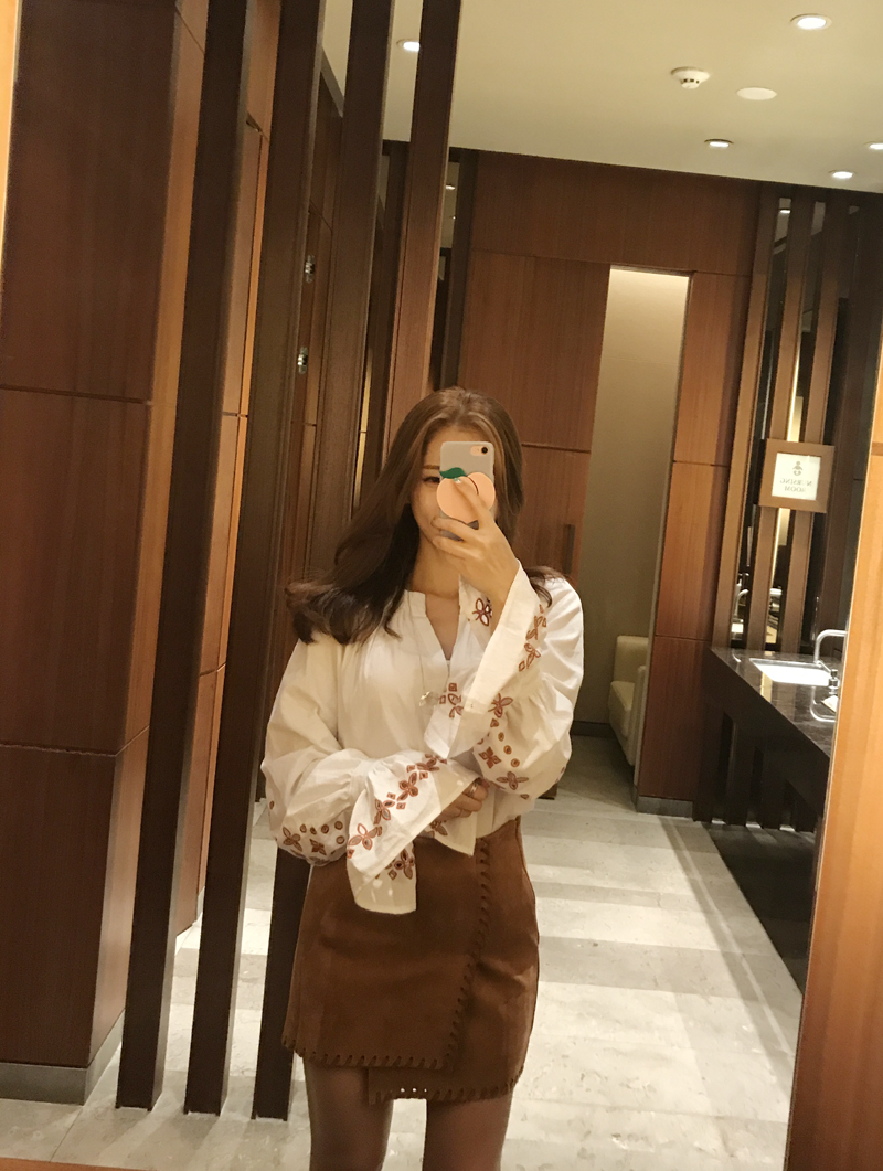 NEW FASHION LADY GIRL Blouse Embroidered Ethnic Pu