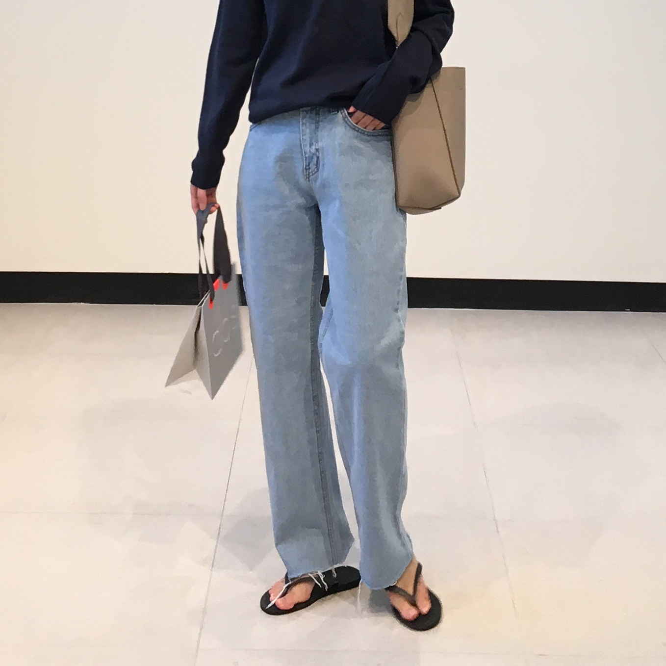 Women Jeans Pants Natural Vintage Denim Pants 2col