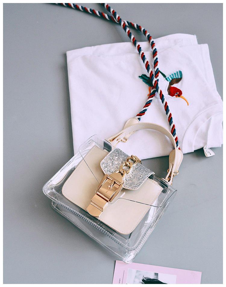 New buckle Cross Transparent mini-back Women's 