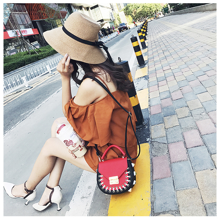 New Round Eyelet Cross Mini Back Women Women Back 