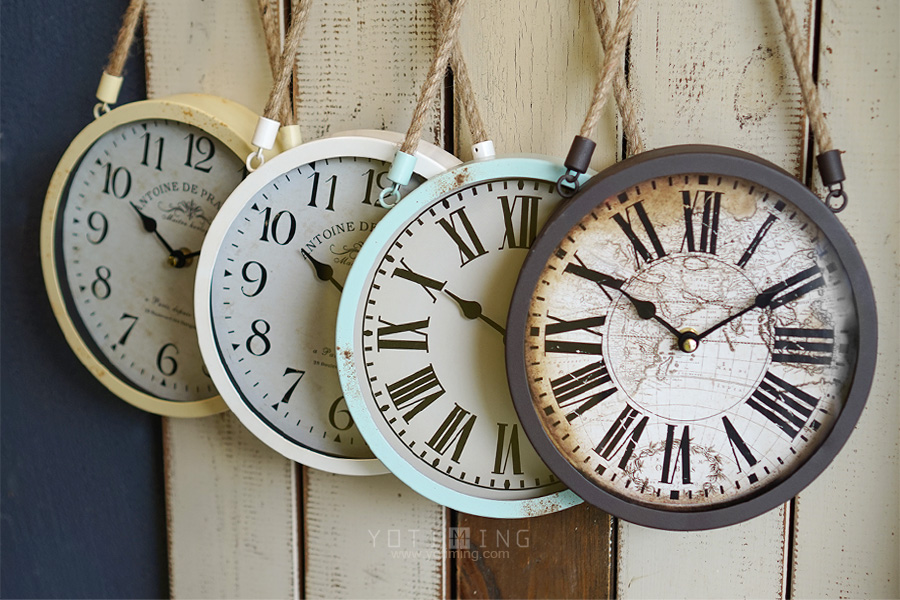 Noiseless vintage steel wristwatch Wall clock 4 ki