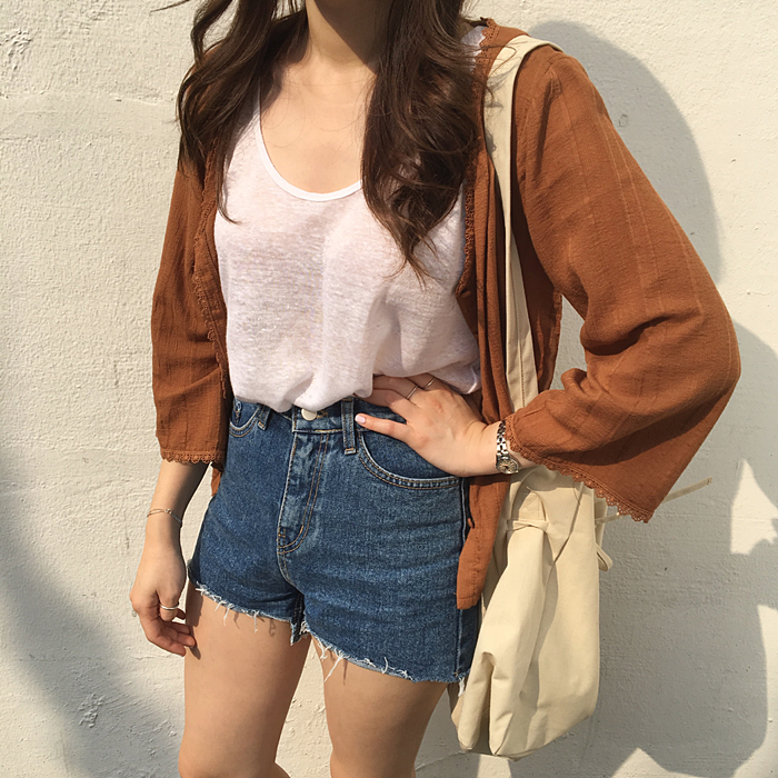 Lovely blouse cardigan 2colors dating lace