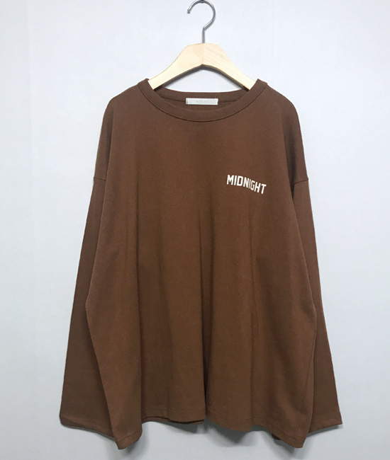 Midnight Lettering Man-to-man T-shirt 3 color