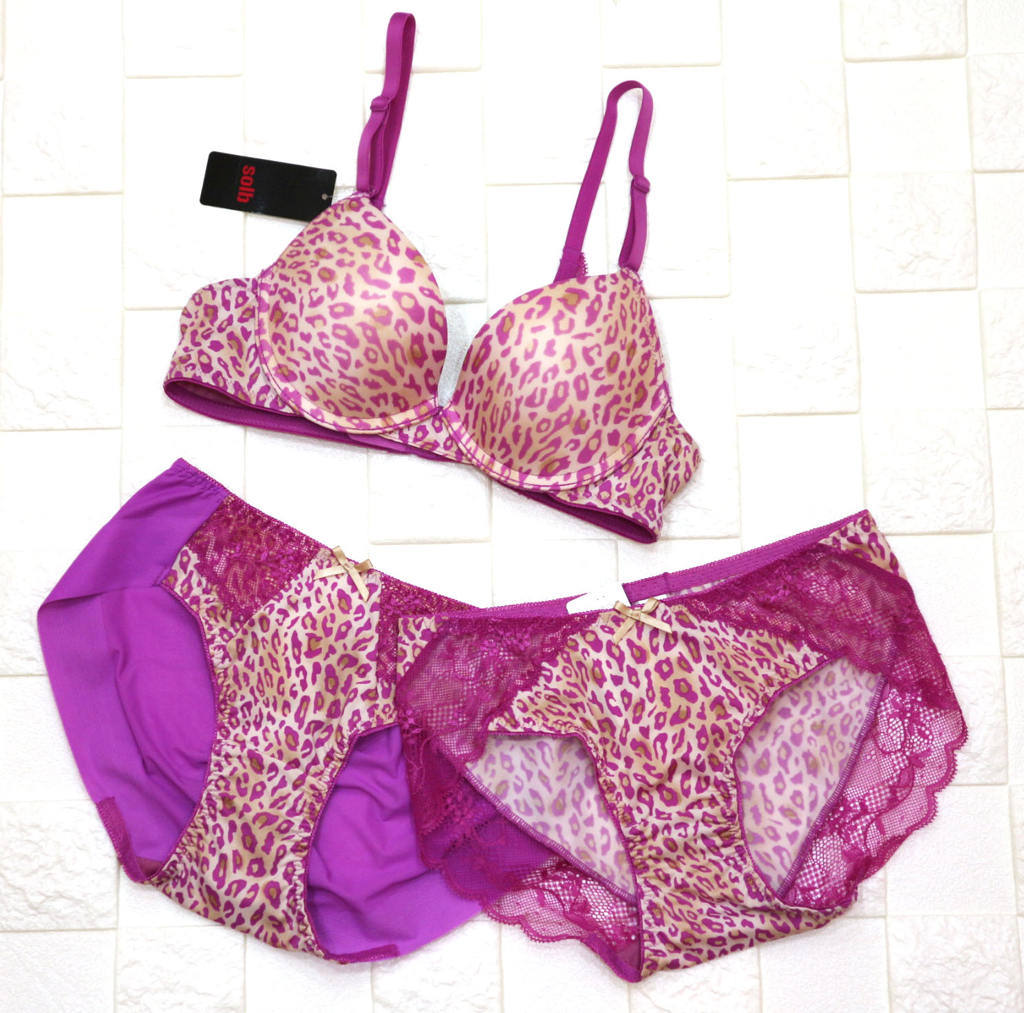 New Solv sexy backhoe bra Mint Purple A cup, B cup