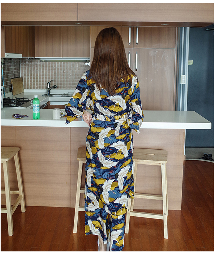 New Flying Japanese yukata night gown pajama set p