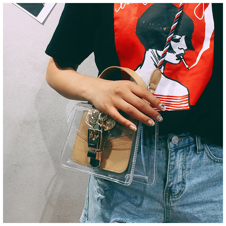 New buckle Cross Transparent mini-back Women's 