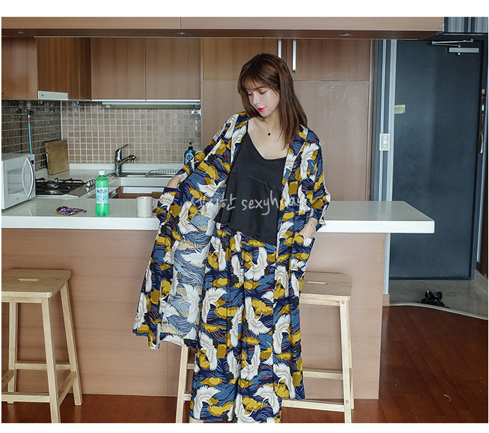 New Flying Japanese yukata night gown pajama set p