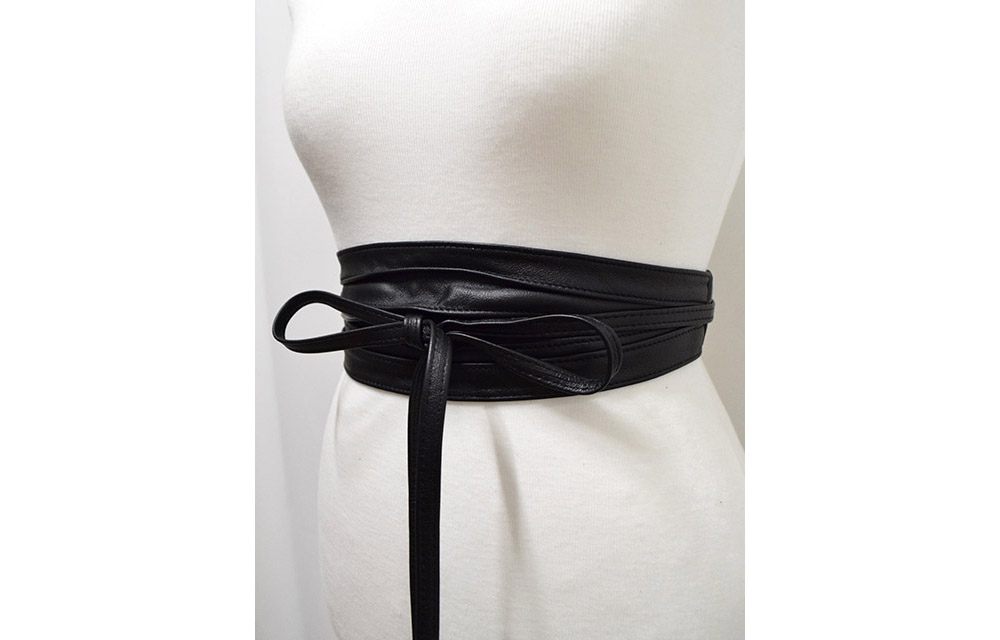 Sheepskin wool sheepskin kimono ribbon belt unique