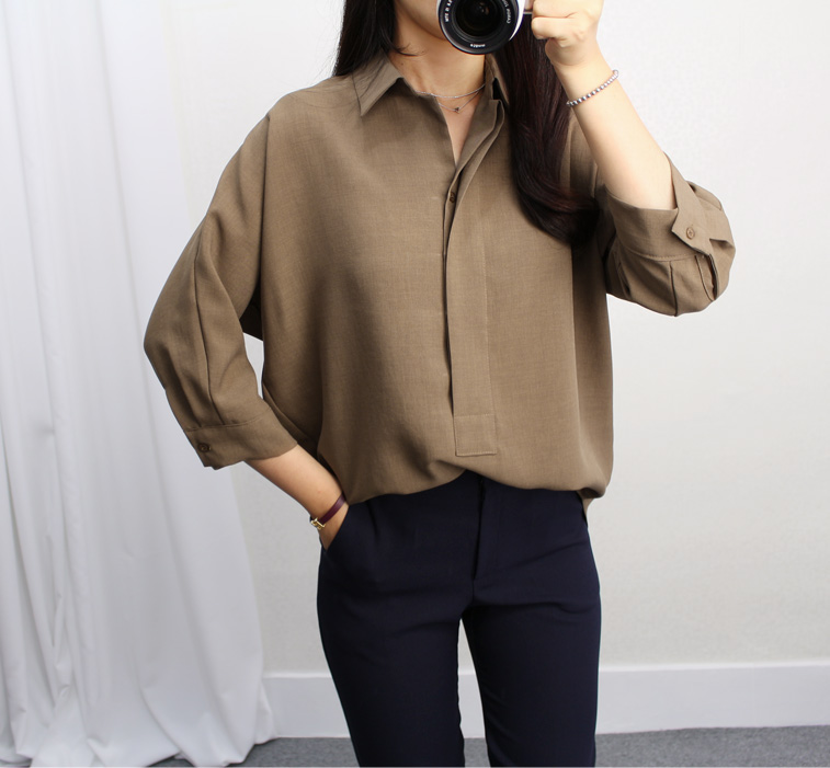 NEW FASHION LADY GIRL Blouse Jenny half sleeve ope