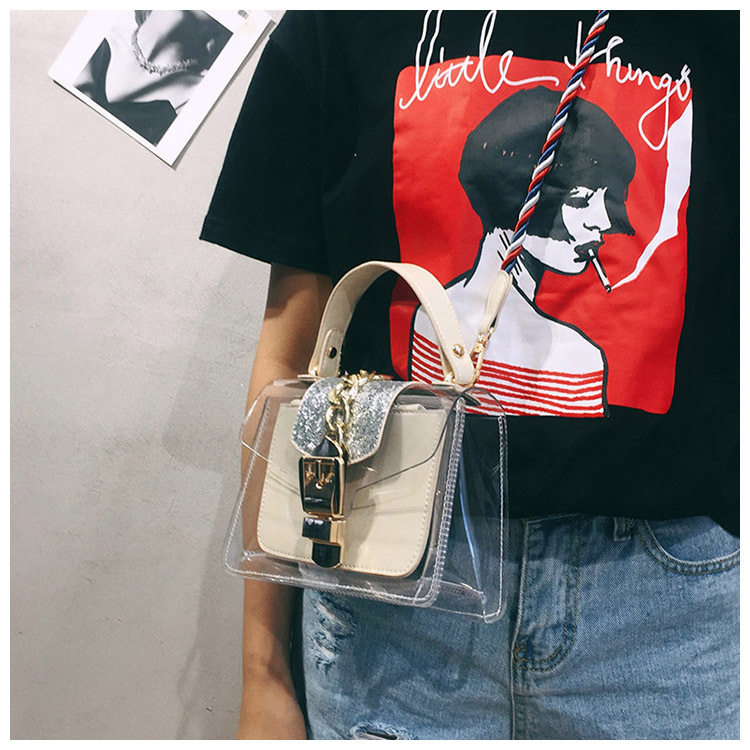 New buckle Cross Transparent mini-back Women's 