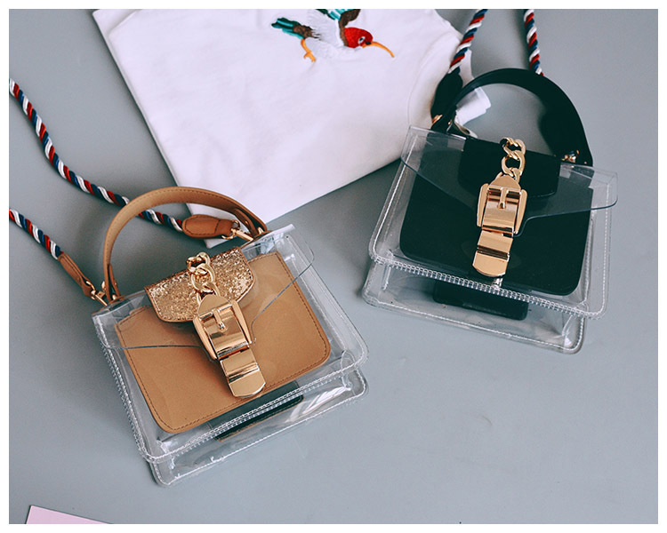 New buckle Cross Transparent mini-back Women's 