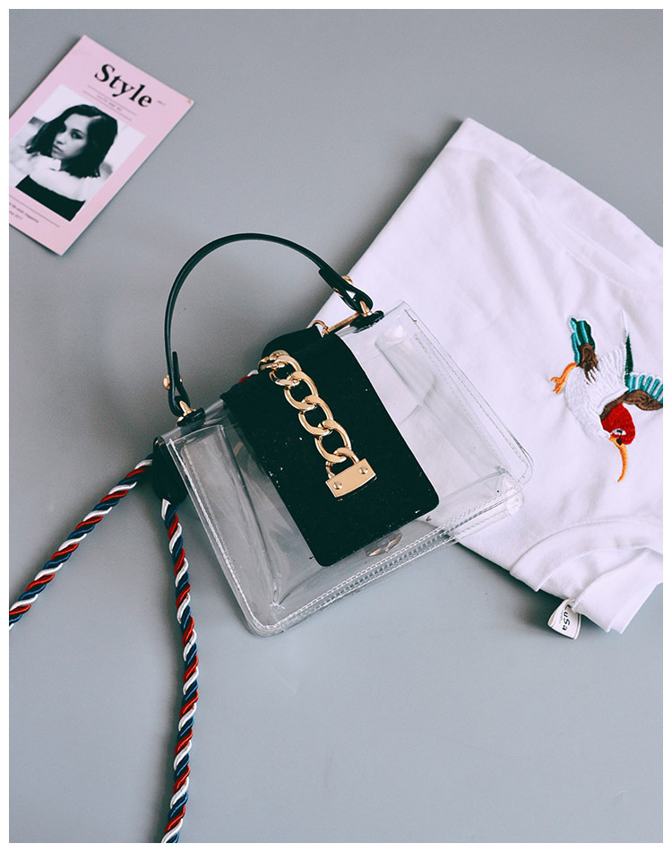 New buckle Cross Transparent mini-back Women's 