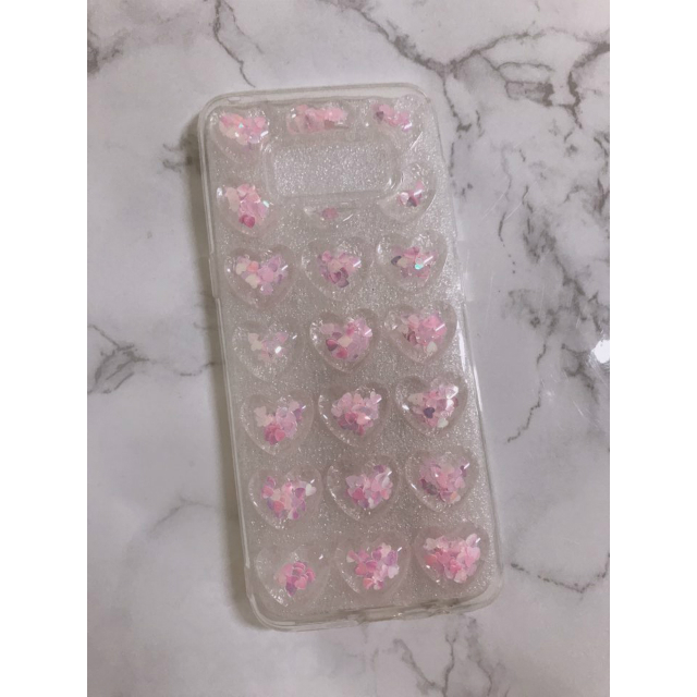 New Heart Glitter Embossed Aqua Pink Case iPhone 7