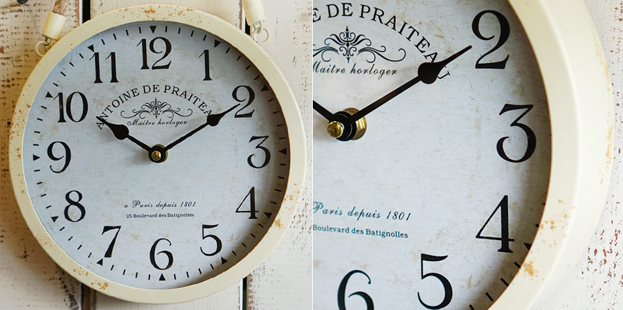 Noiseless vintage steel wristwatch Wall clock 4 ki