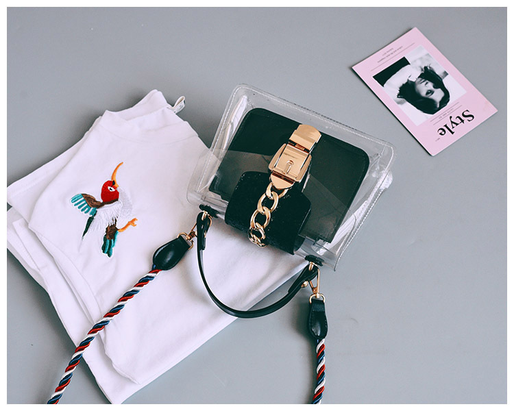 New buckle Cross Transparent mini-back Women's 