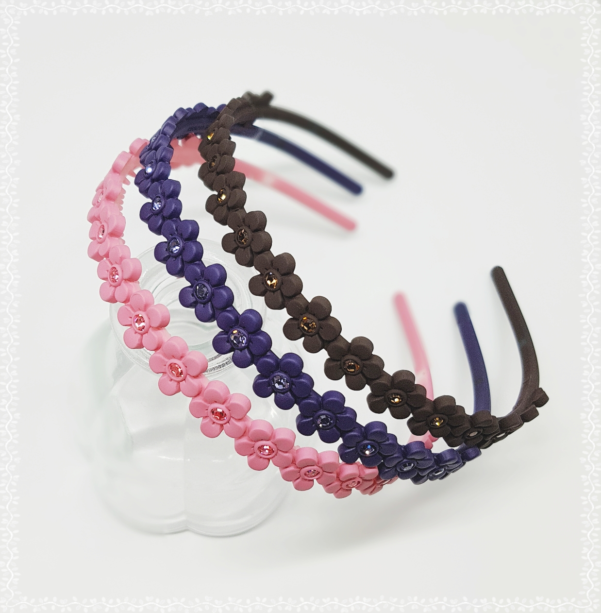 Teeth headband slim hair band cubic base painless 