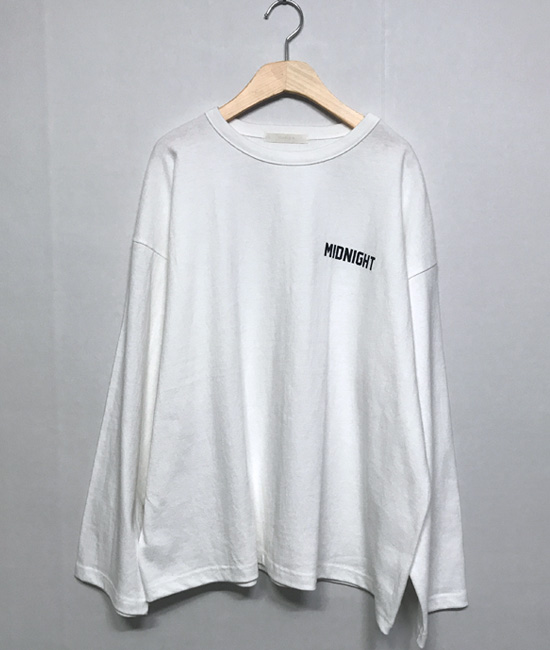 Midnight Lettering Man-to-man T-shirt 3 color