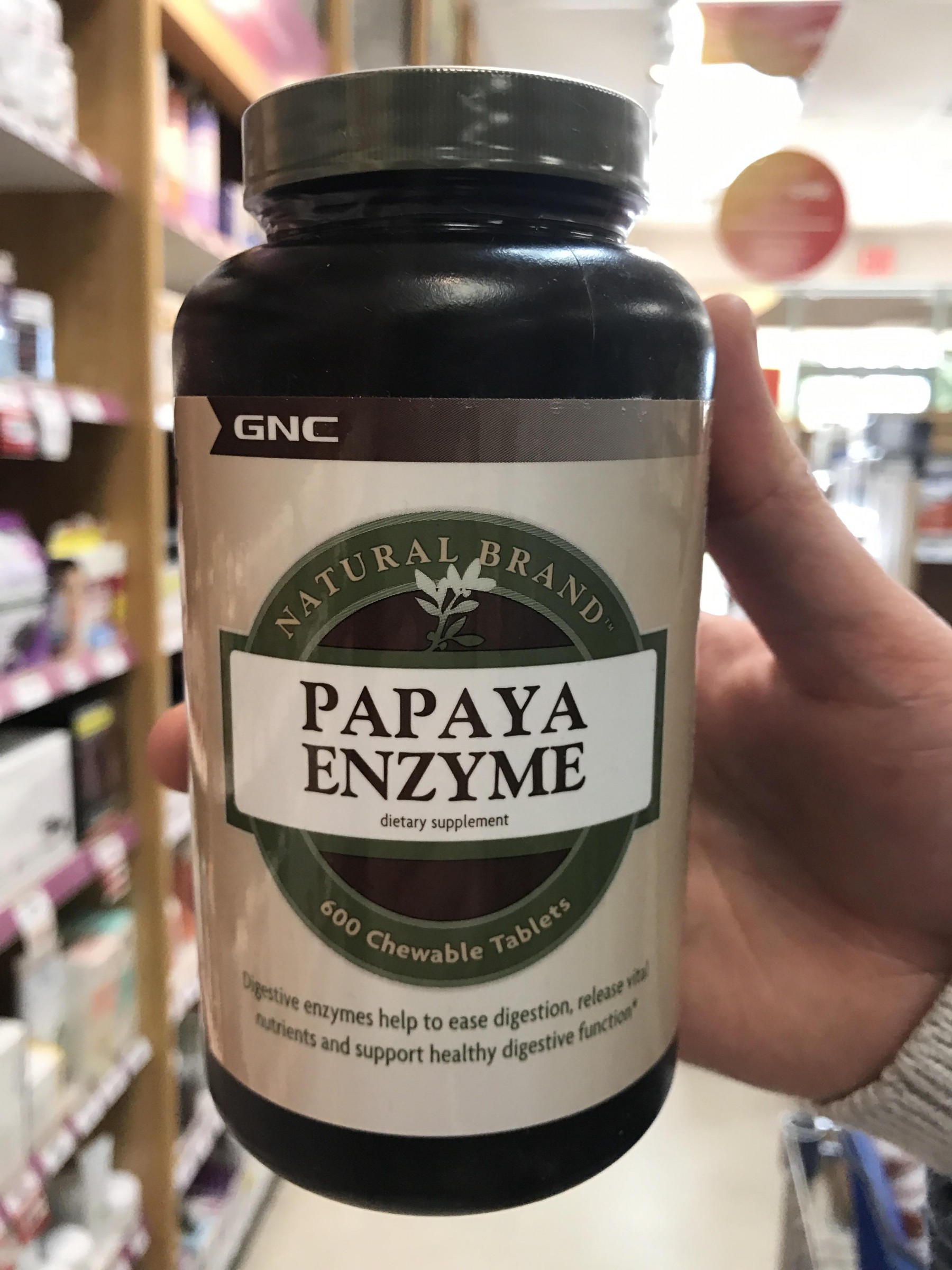 GNC Natural Brand Papaya Enzyme 600 Chewable Tablets Limited price sale