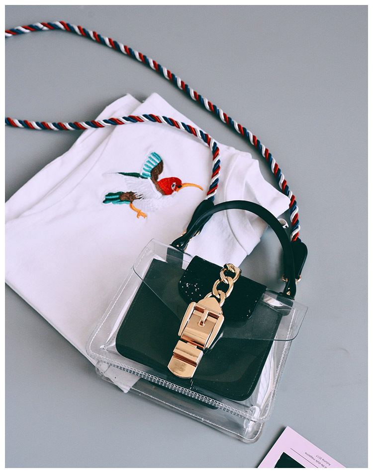 New buckle Cross Transparent mini-back Women's 